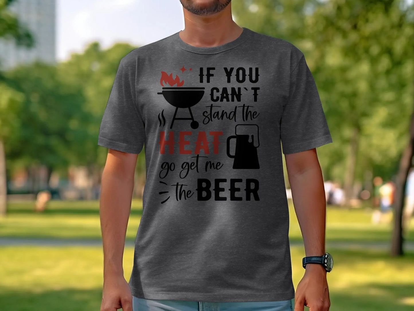 Can't Stand The Heat Funny Apparel Tee Shirt BBQ Wear Great for Your BBQ Cookouts - Creations Unlimited