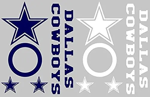 G&S Dallas Cowboys Cornhole Decal Set - Free Circles and 4 Free Car Window Decals G&S