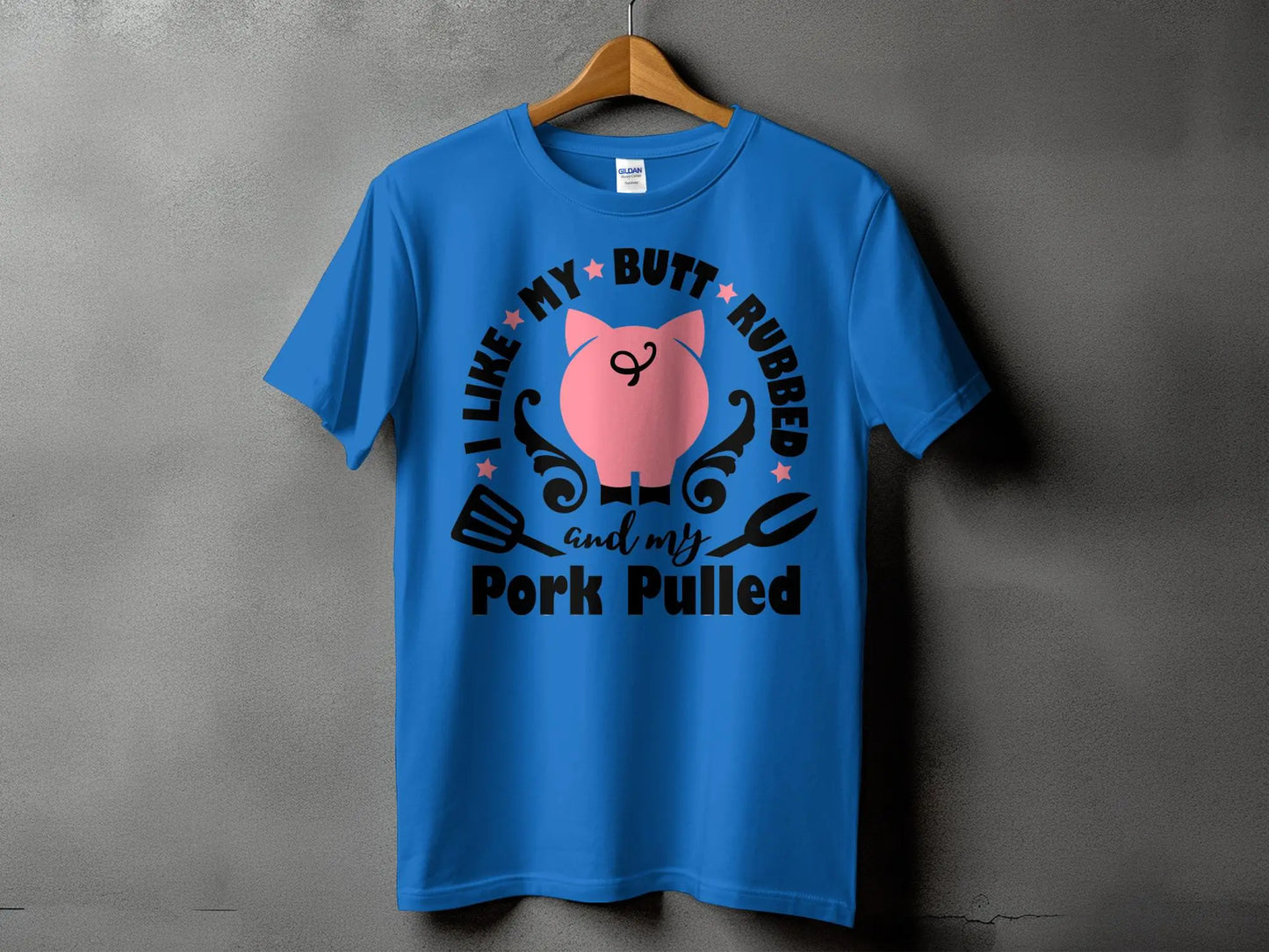 I Like My Butt Rubbed high-quality BBQ outdoor cooking tee-shirt - Creations Unlimited