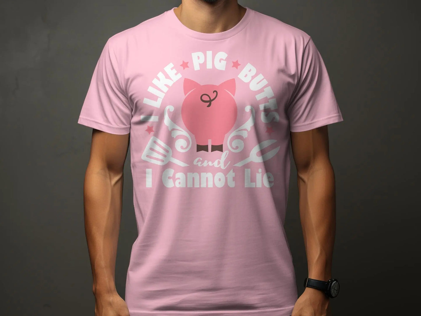 I Like Pig Butts high-quality BBQ outdoor cooking tee-shirt - Creations Unlimited