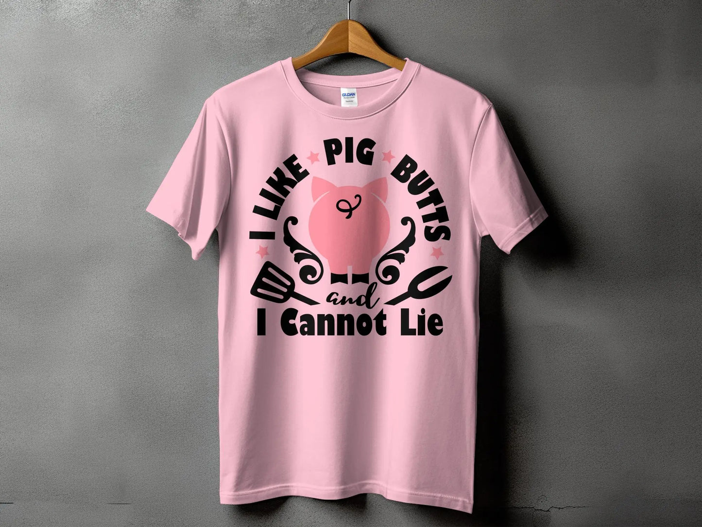 I Like Pig Butts high-quality BBQ outdoor cooking tee-shirt - Creations Unlimited