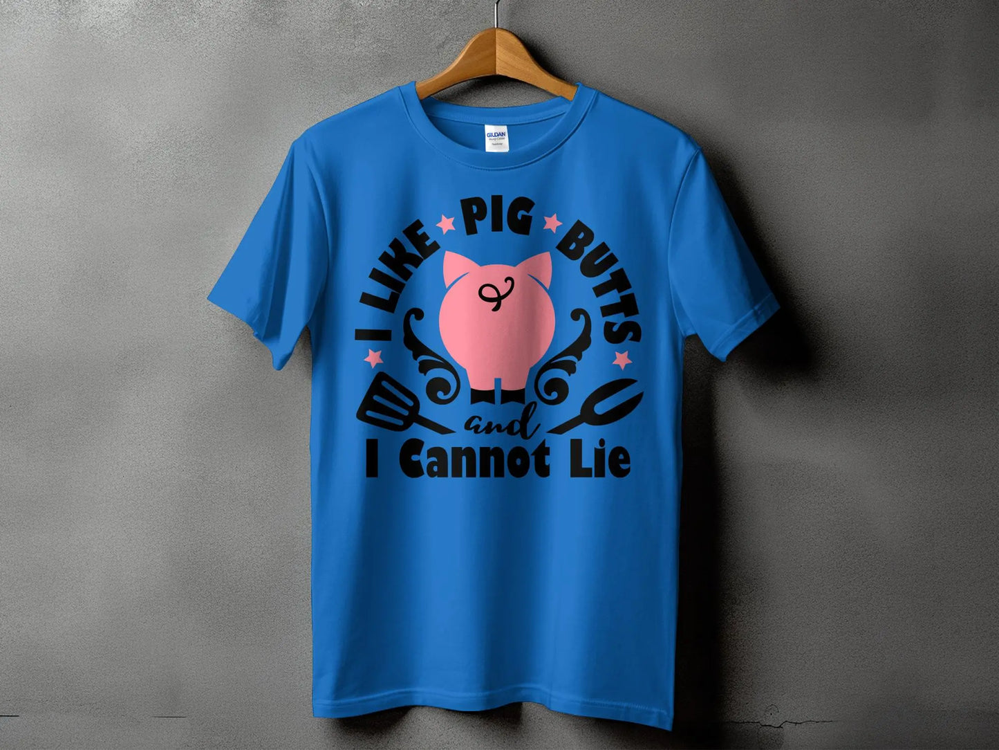 I Like Pig Butts high-quality BBQ outdoor cooking tee-shirt - Creations Unlimited