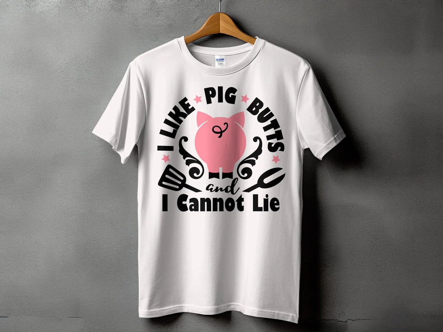 I Like Pig Butts high-quality BBQ outdoor cooking tee-shirt - Creations Unlimited