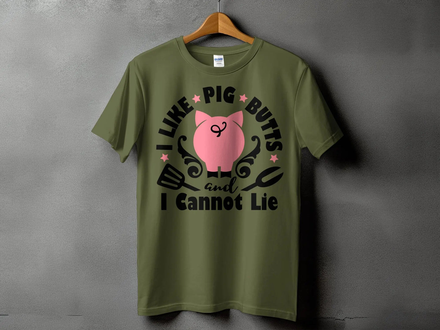 I Like Pig Butts high-quality BBQ outdoor cooking tee-shirt - Creations Unlimited
