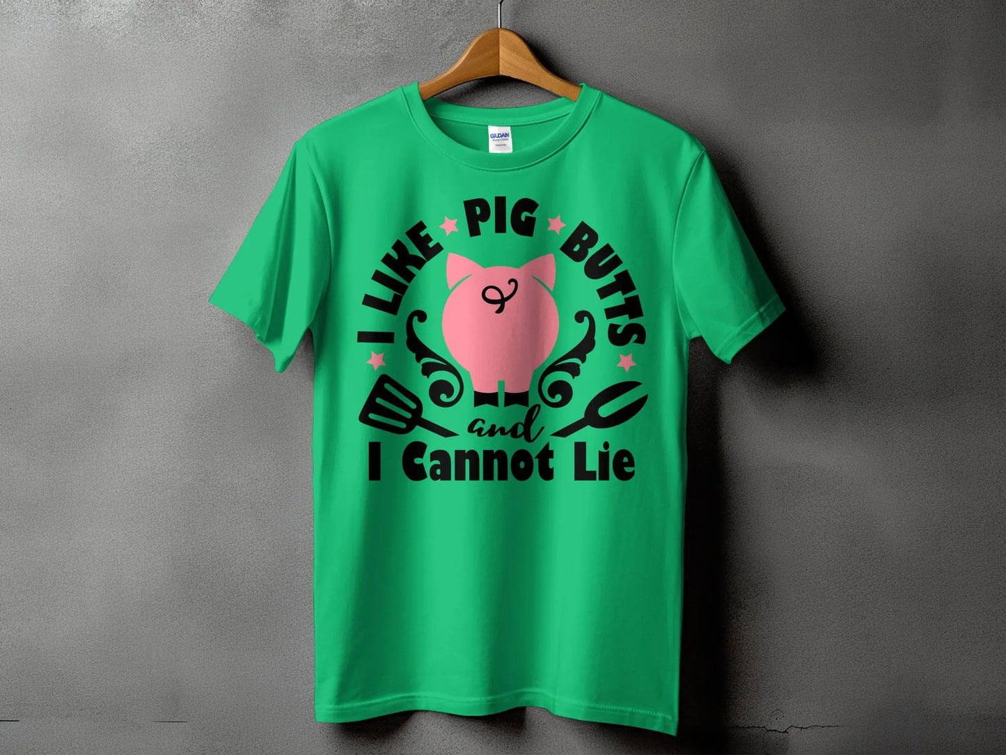 I Like Pig Butts high-quality BBQ outdoor cooking tee-shirt - Creations Unlimited