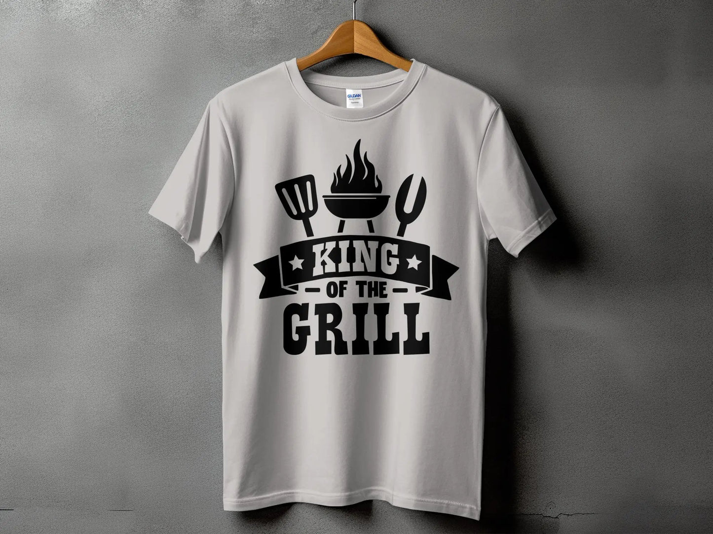 King of the Grill high-quality BBQ outdoor cooking tee-shirt - Creations Unlimited