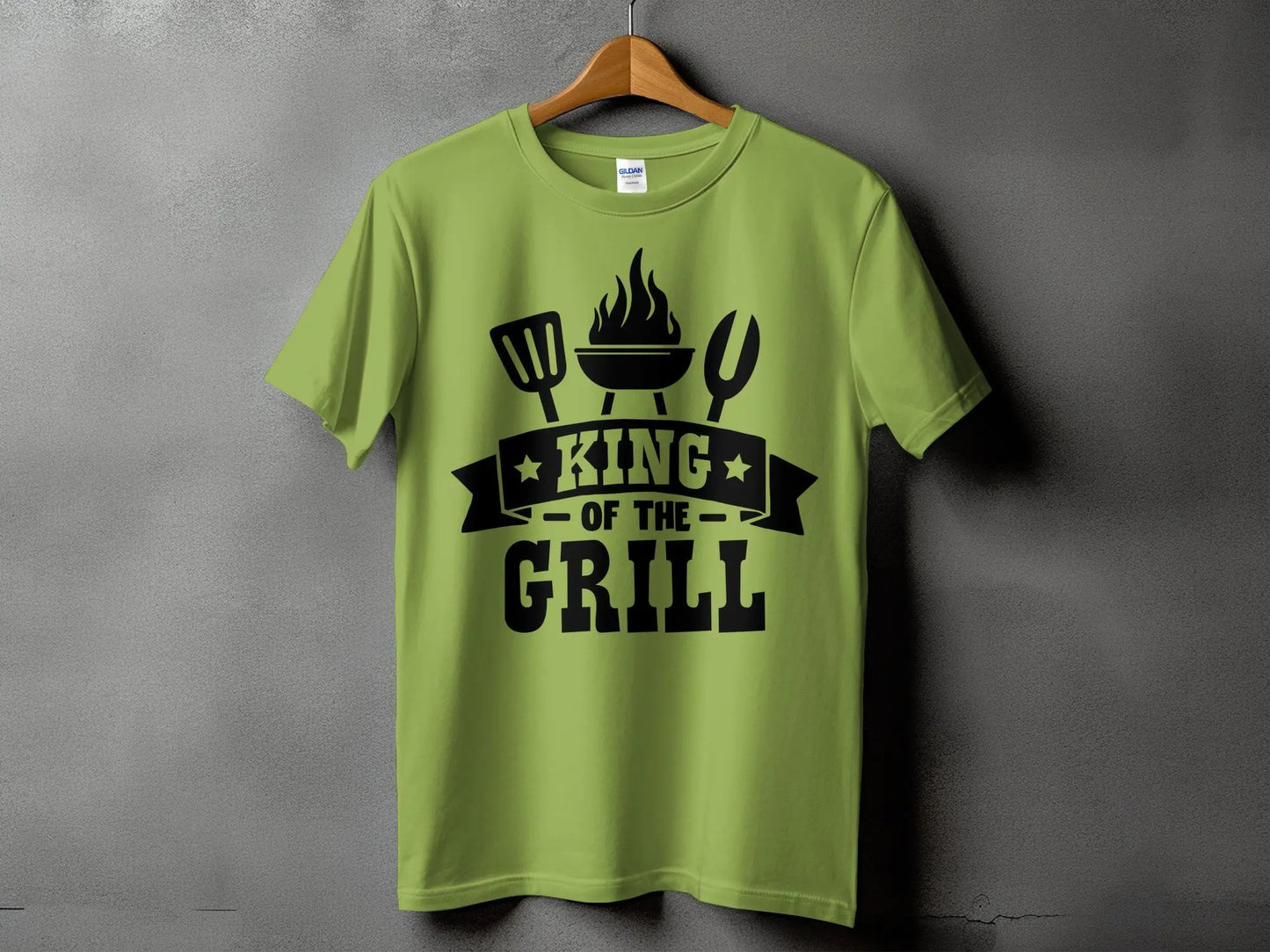 King of the Grill high-quality BBQ outdoor cooking tee-shirt - Creations Unlimited