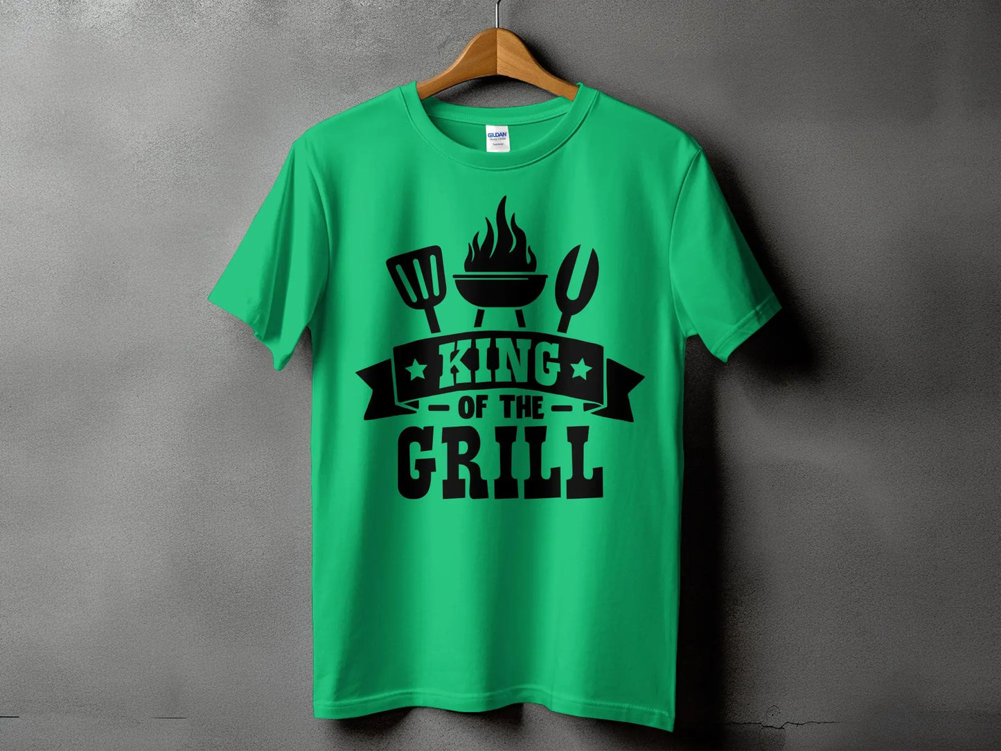 King of the Grill high-quality BBQ outdoor cooking tee-shirt - Creations Unlimited