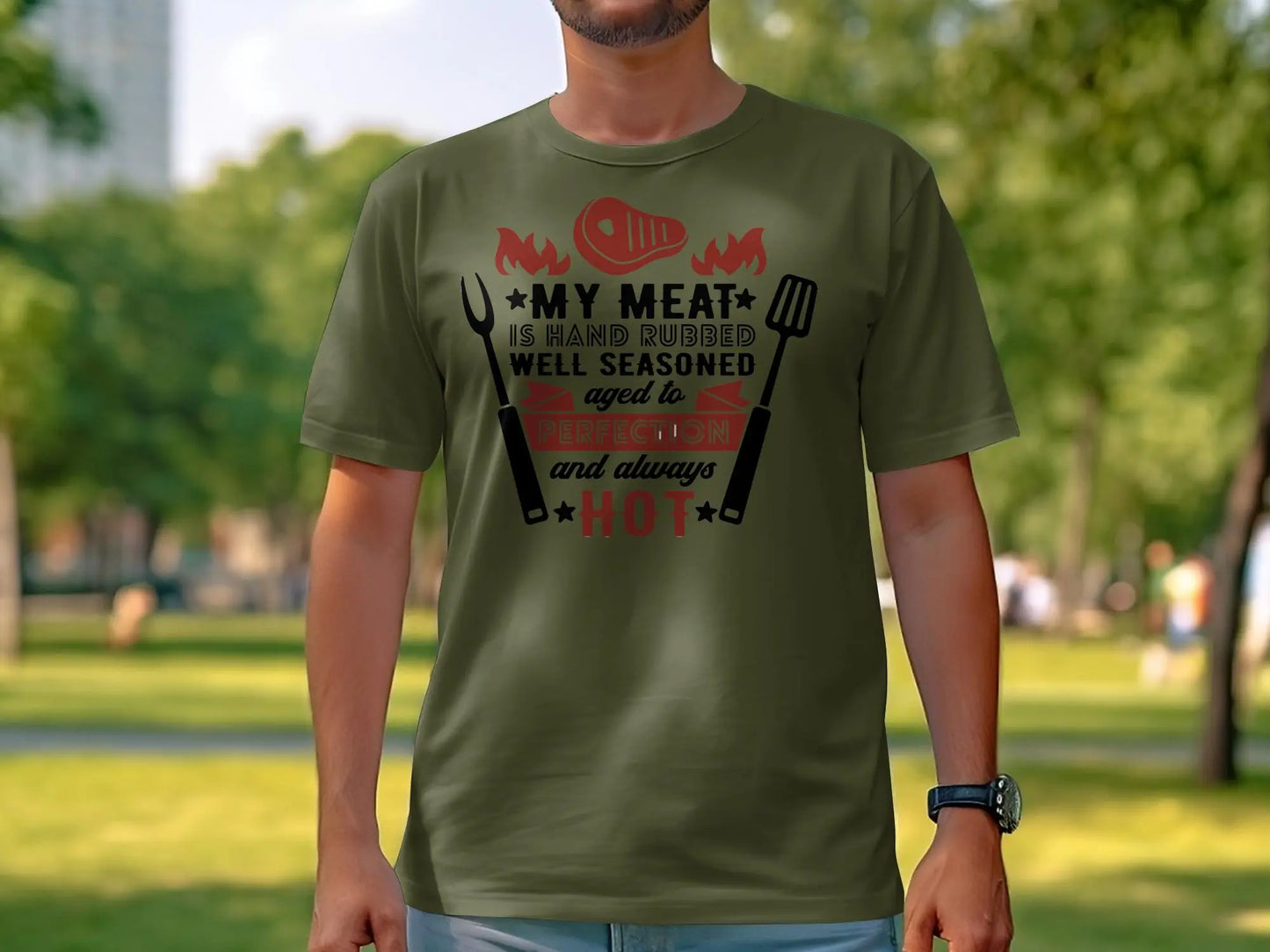 My Meat Funny Apparel Tee Shirt BBQ Wear Great for Your BBQ Cookouts - Creations Unlimited