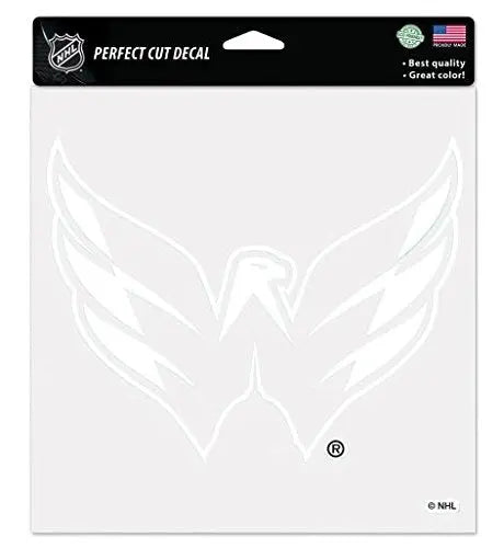 NHL Washington Capitals 8''x8'' White Perfect Cut Decal WinCraft