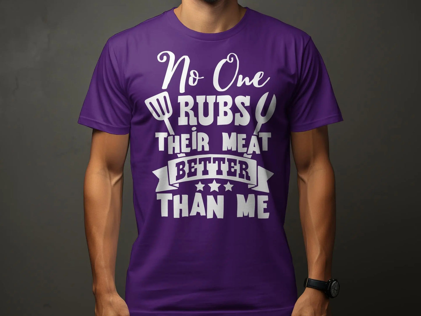 No One Rubs Better Than Me high-quality BBQ outdoor cooking tee-shirt - Creations Unlimited
