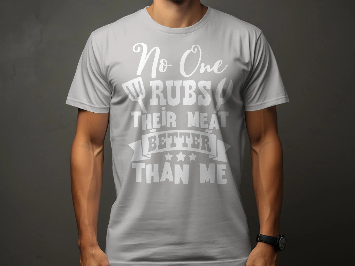 No One Rubs Better Than Me high-quality BBQ outdoor cooking tee-shirt - Creations Unlimited