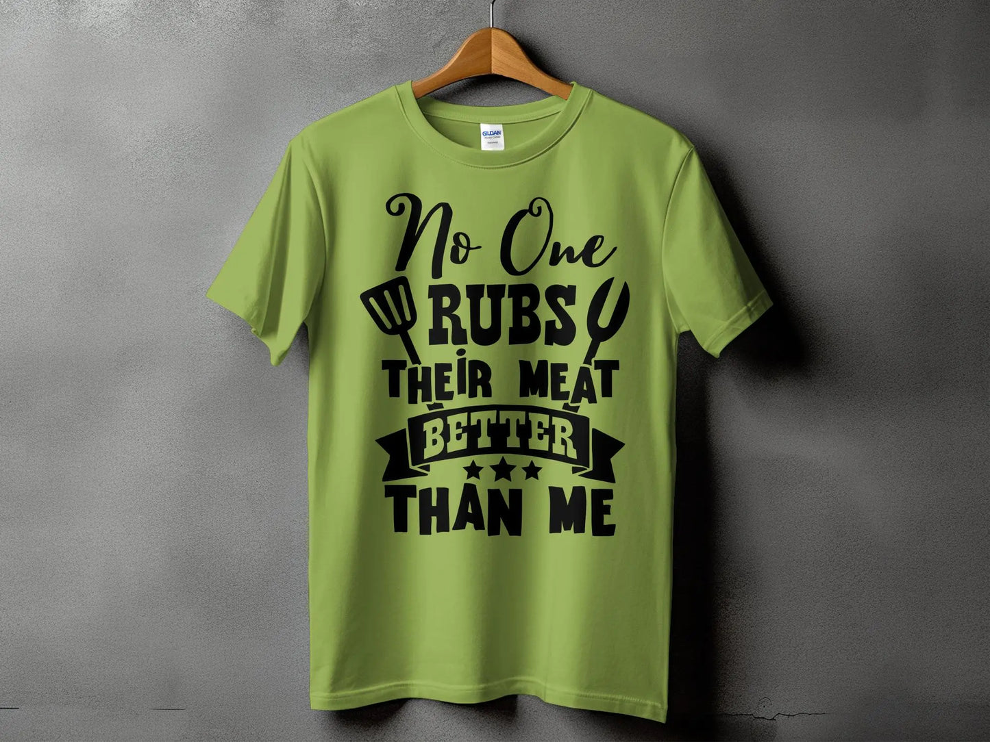 No One Rubs Better Than Me high-quality BBQ outdoor cooking tee-shirt - Creations Unlimited