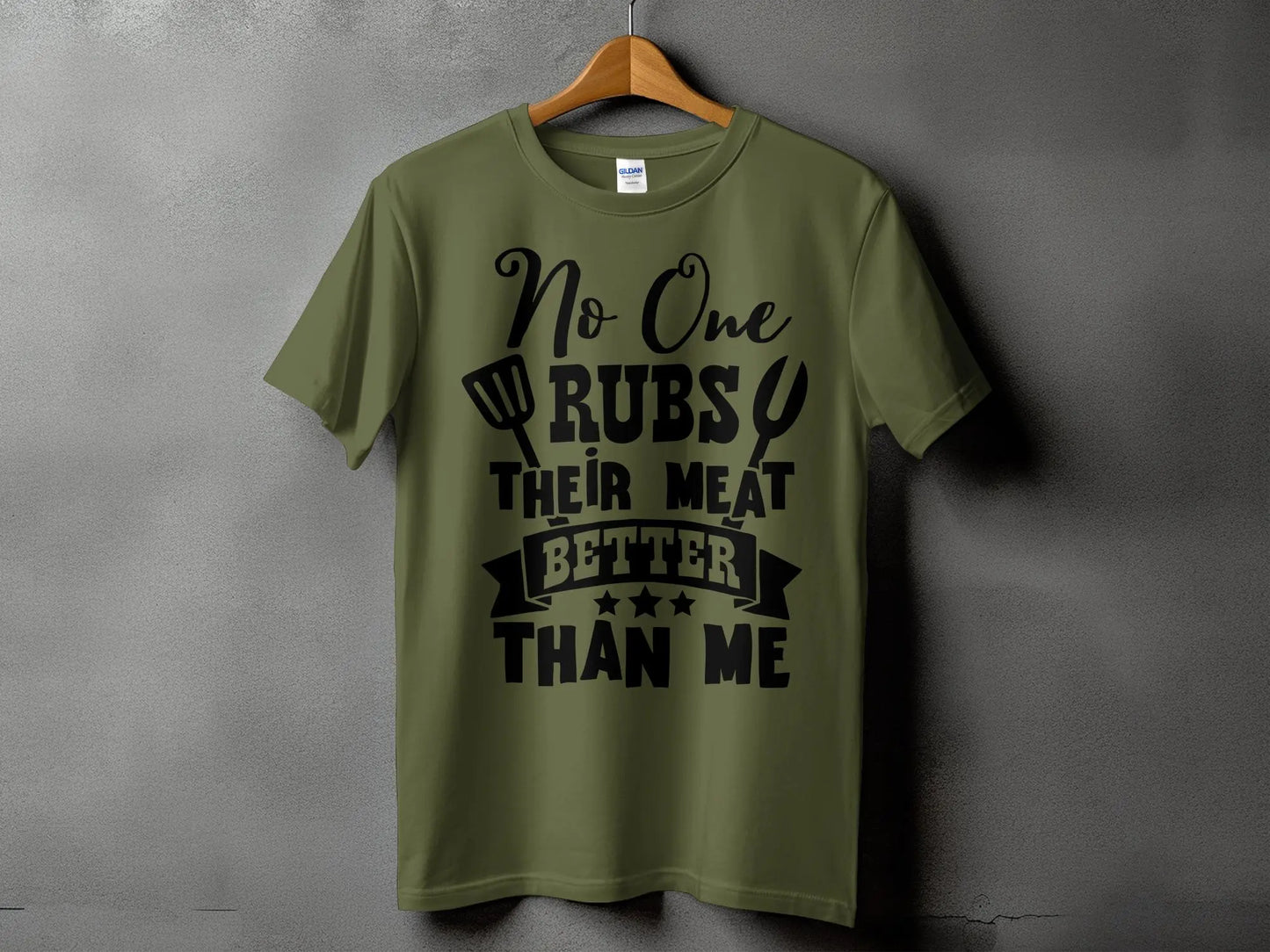 No One Rubs Better Than Me high-quality BBQ outdoor cooking tee-shirt - Creations Unlimited