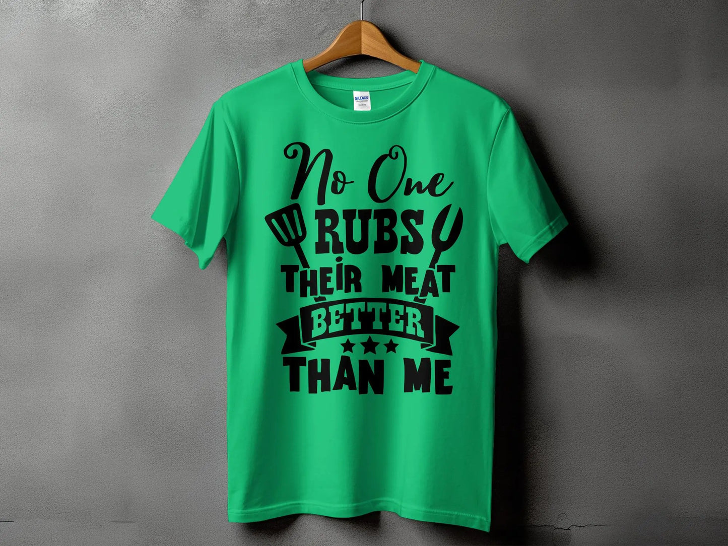 No One Rubs Better Than Me high-quality BBQ outdoor cooking tee-shirt - Creations Unlimited