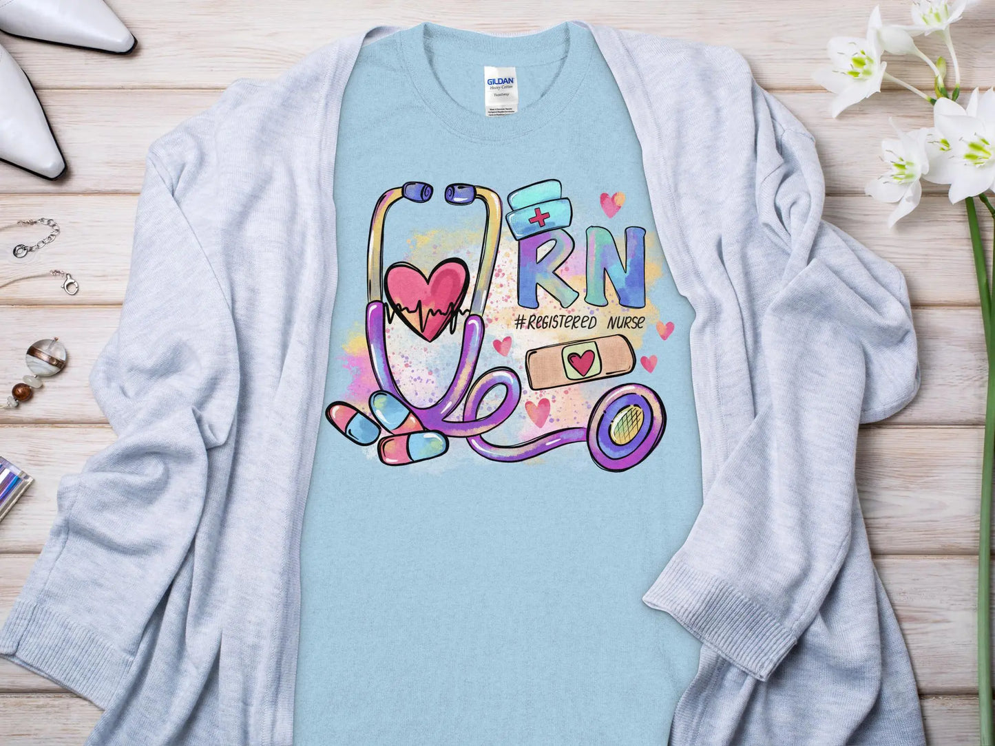 Nurse, New Future Nurse Gift Idea, Nursing School Student Grad, RN LPN, Nurse Life, Funny Nurse Quality Gildan Tee Support a Nurse - Creations Unlimited