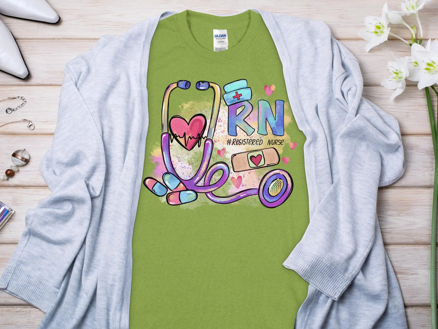 Nurse, New Future Nurse Gift Idea, Nursing School Student Grad, RN LPN, Nurse Life, Funny Nurse Quality Gildan Tee Support a Nurse - Creations Unlimited