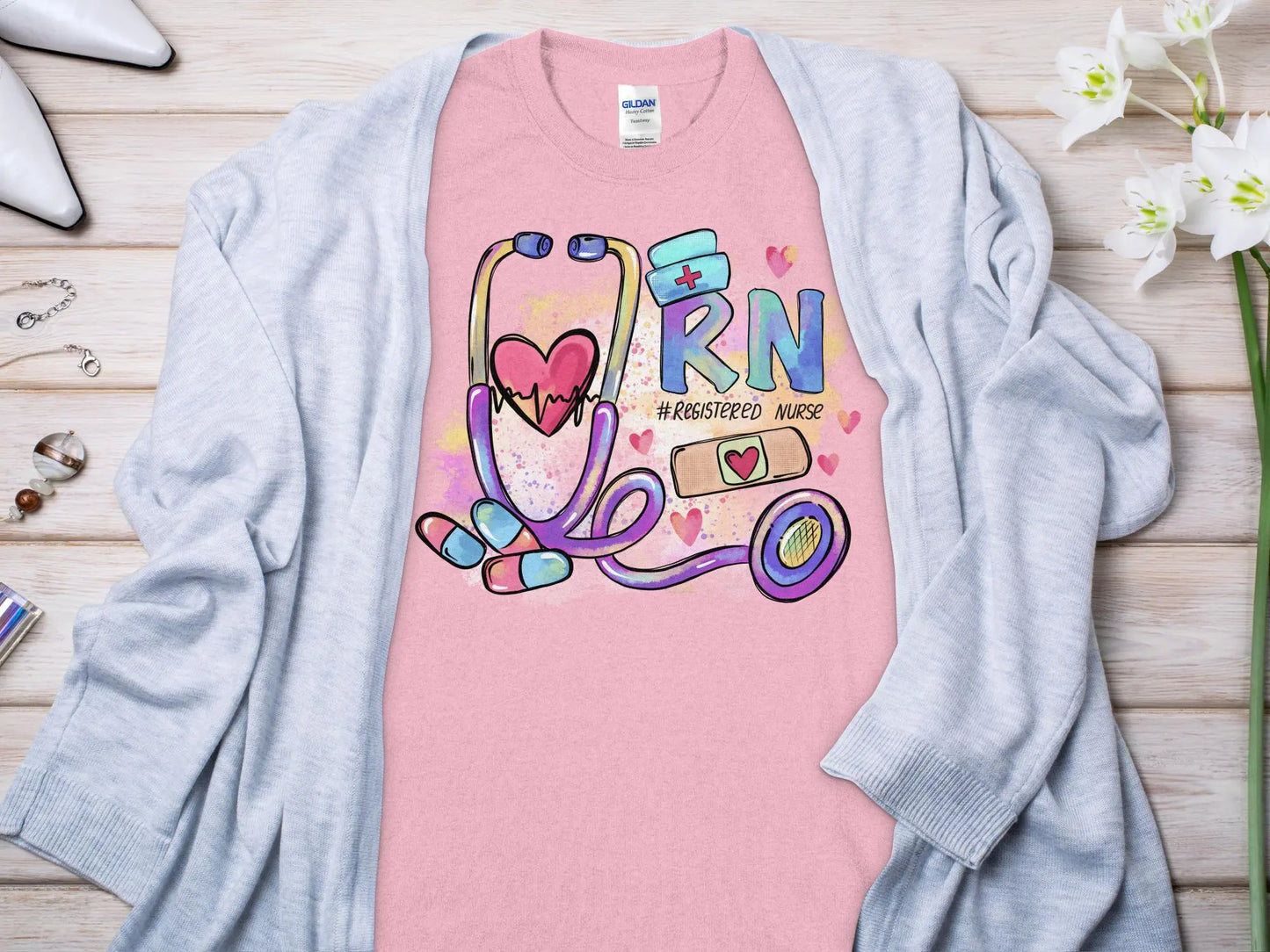 Nurse, New Future Nurse Gift Idea, Nursing School Student Grad, RN LPN, Nurse Life, Funny Nurse Quality Gildan Tee Support a Nurse - Creations Unlimited