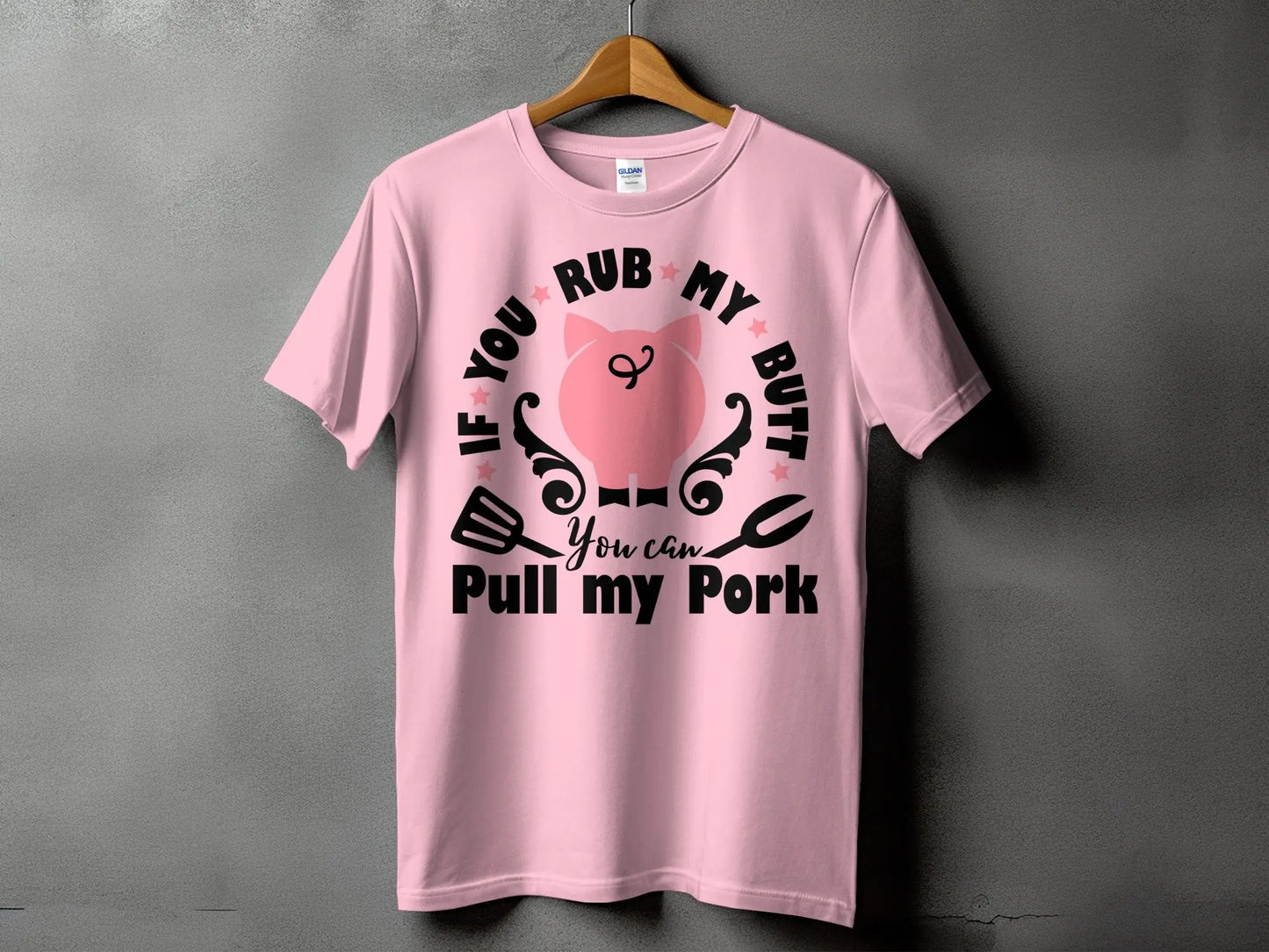 Rub My Butt high-quality BBQ outdoor cooking tee-shirt - Creations Unlimited