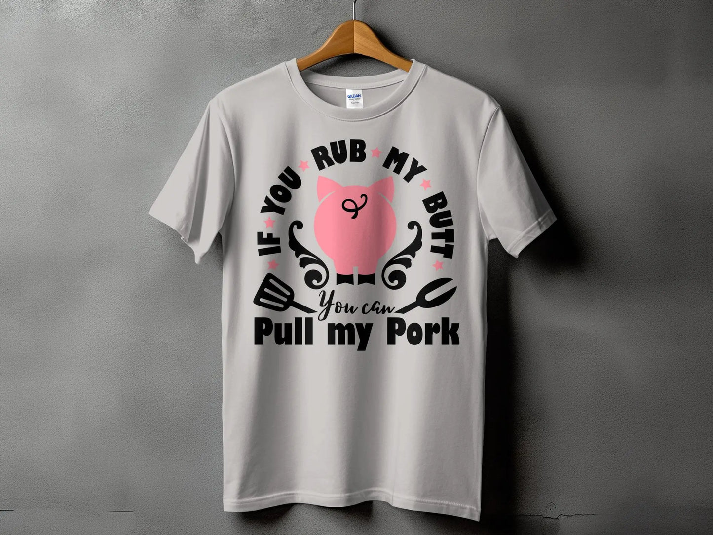 Rub My Butt high-quality BBQ outdoor cooking tee-shirt - Creations Unlimited