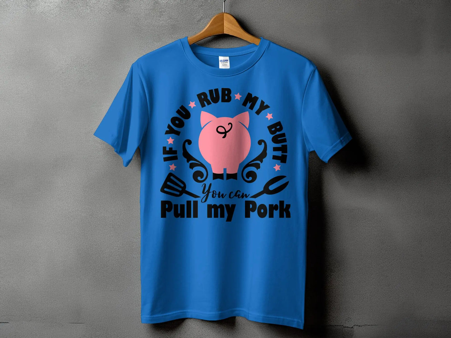 Rub My Butt high-quality BBQ outdoor cooking tee-shirt - Creations Unlimited