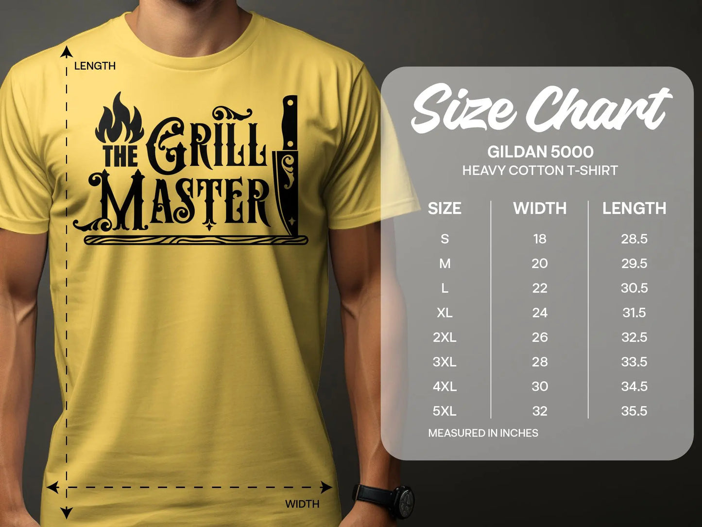 The Grill Master high-quality BBQ outdoor cooking tee-shirt - Creations Unlimited