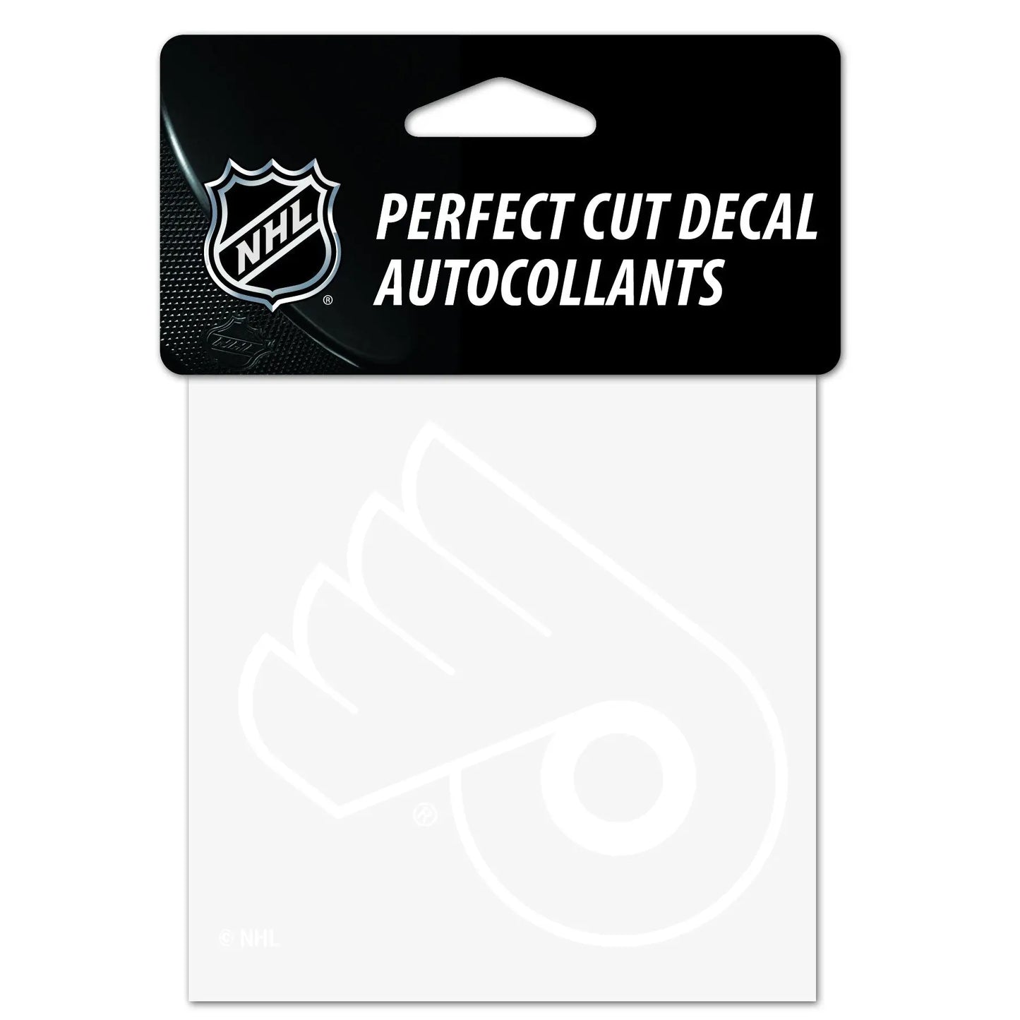 Wincraft NHL Philadelphia Flyers 4x4 Perfect Cut White Decal, One Size, Team Color WinCraft