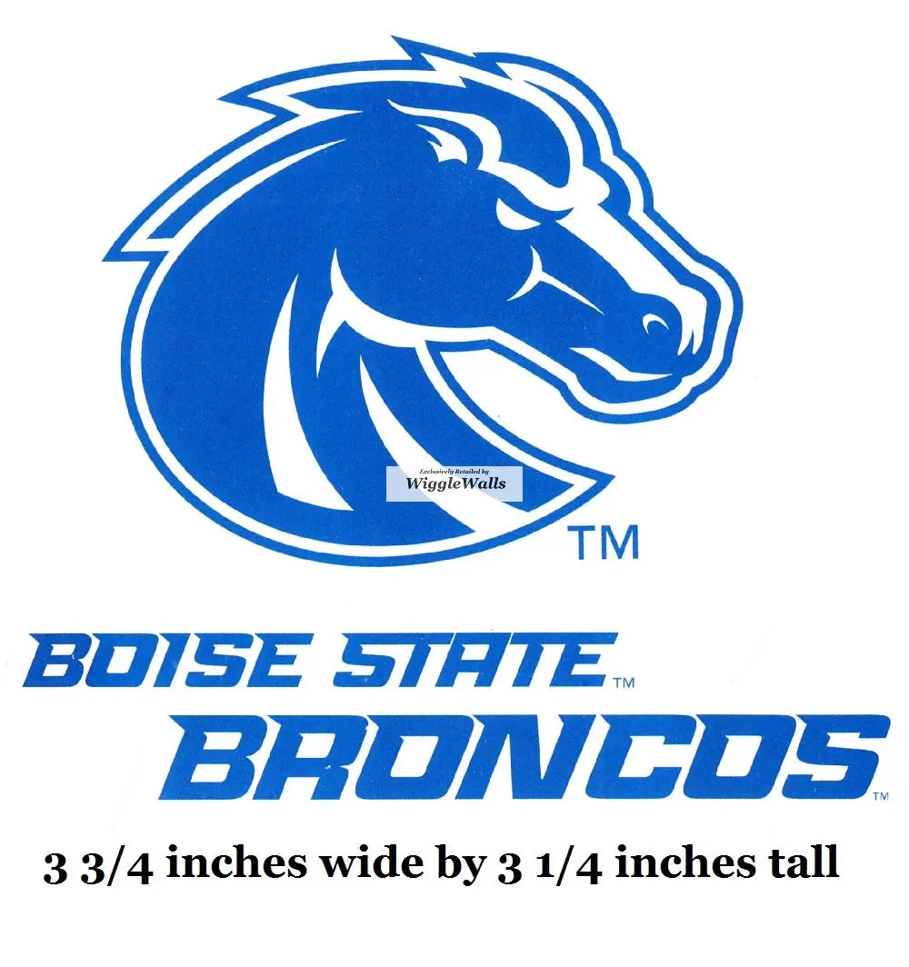4 Inch Duster Bronco BSU Broncos Boise State University Logo Removable Wall Decal Sticker Art NCAA Home Room Decor 4 by 3 Inches WiggleWalls