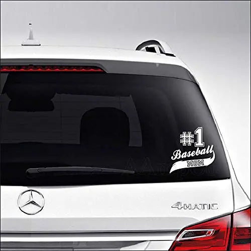 Best Baseball Mom #1 Sports for Car Truck Motorcycle Windows Bumper Laptop Home Wall Decor Vinyl Sticker Decal Aampco Decals