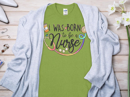 Born to Be Nurse, Future Nurse Gift Idea, Nursing School Student Grad, RN LPN, Nurse Life, Funny Nurse Quality Gilden Tee - Creations Unlimited