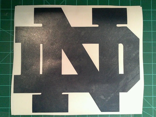 Bubbacare Notre Dame Cornhole Decals - 2 Cornhole Decals. Bubbacare