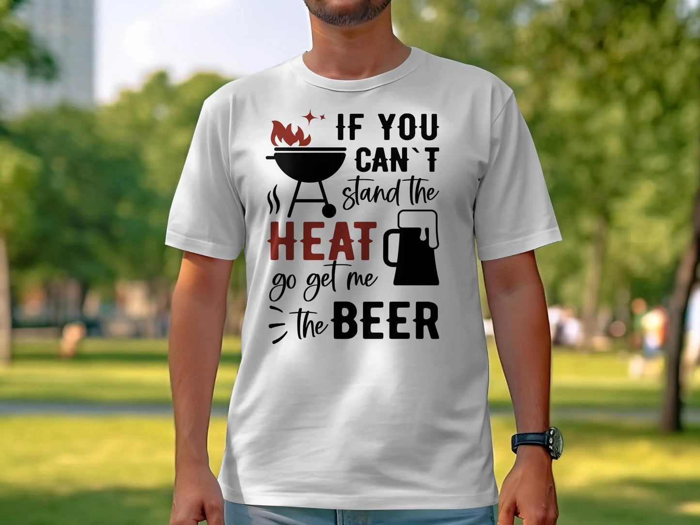 Can't Stand The Heat Funny Apparel Tee Shirt BBQ Wear Great for Your BBQ Cookouts - Creations Unlimited