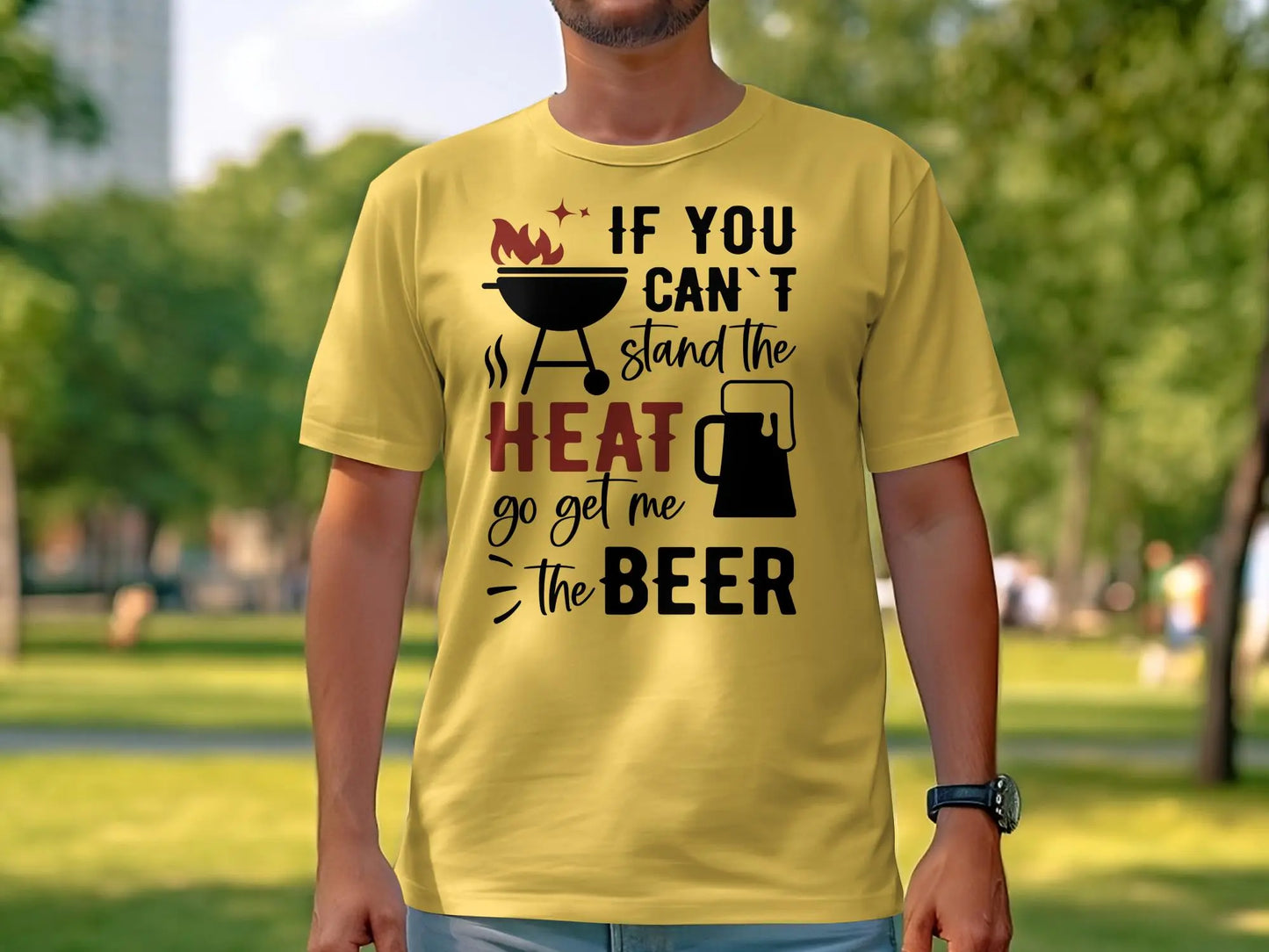 Can't Stand The Heat Funny Apparel Tee Shirt BBQ Wear Great for Your BBQ Cookouts - Creations Unlimited