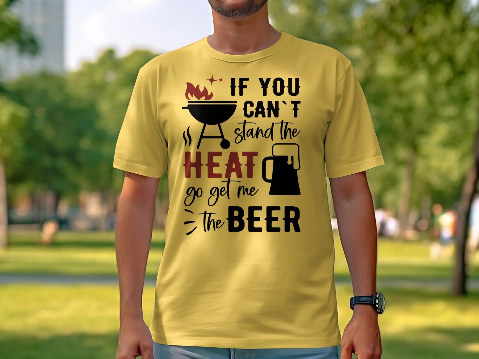 Can't Stand The Heat Funny Apparel Tee Shirt BBQ Wear Great for Your BBQ Cookouts - Creations Unlimited