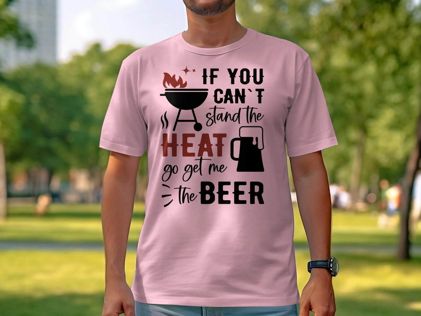 Can't Stand The Heat Funny Apparel Tee Shirt BBQ Wear Great for Your BBQ Cookouts - Creations Unlimited