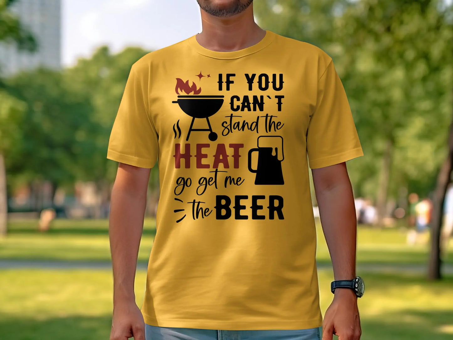 Can't Stand The Heat Funny Apparel Tee Shirt BBQ Wear Great for Your BBQ Cookouts - Creations Unlimited
