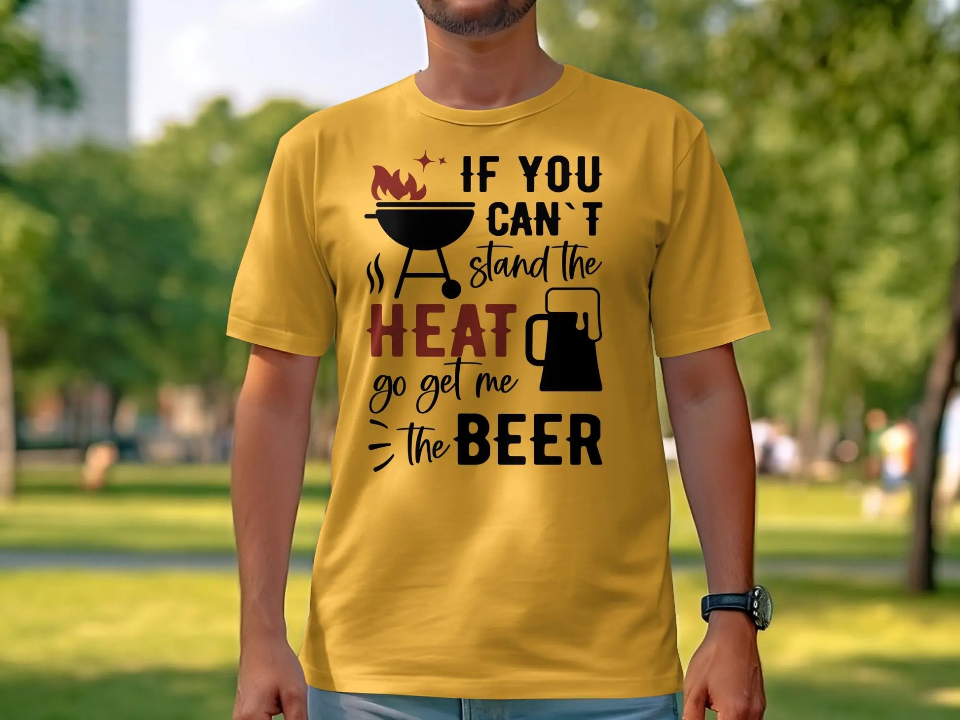 Can't Stand The Heat Funny Apparel Tee Shirt BBQ Wear Great for Your BBQ Cookouts - Creations Unlimited