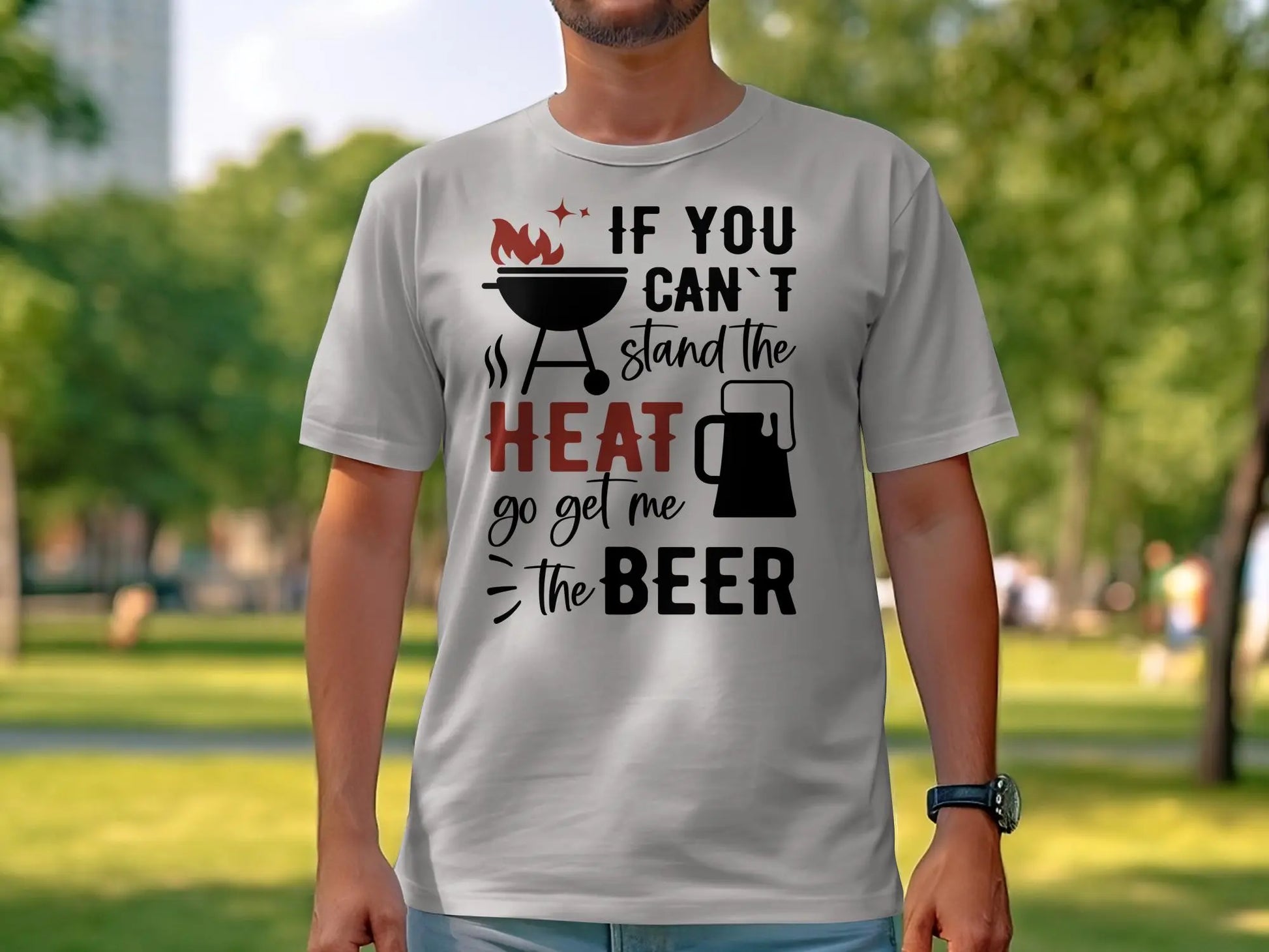 Can't Stand The Heat Funny Apparel Tee Shirt BBQ Wear Great for Your BBQ Cookouts - Creations Unlimited