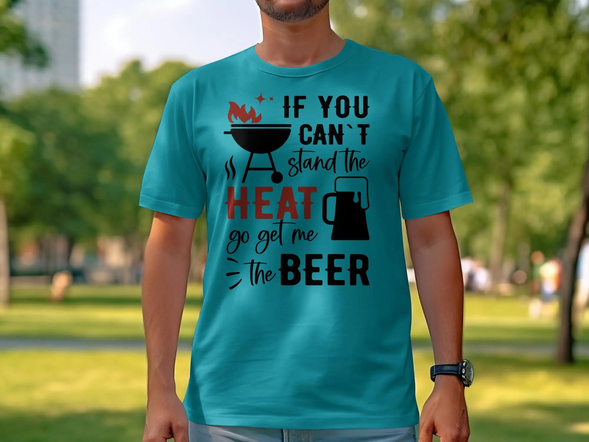 Can't Stand The Heat Funny Apparel Tee Shirt BBQ Wear Great for Your BBQ Cookouts - Creations Unlimited