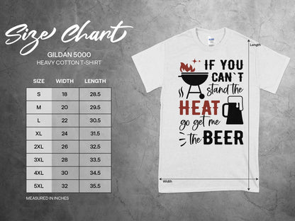Can't Stand The Heat Funny Apparel Tee Shirt BBQ Wear Great for Your BBQ Cookouts - Creations Unlimited