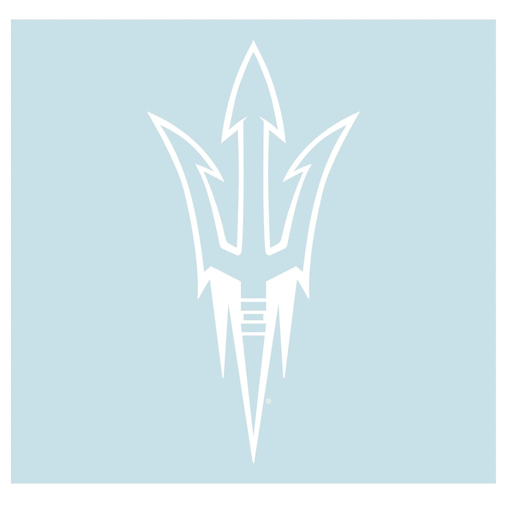 Craftique Arizona State Sun Devils Decal (WHT Pitchfork Decal (3",4",6",12",18"), 12 in) Craftique