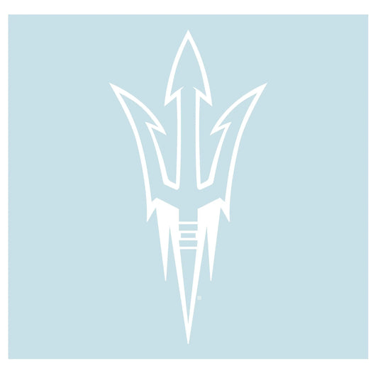 Craftique Arizona State Sun Devils Decal (WHT Pitchfork Decal (3",4",6",12",18"), 12 in) Craftique