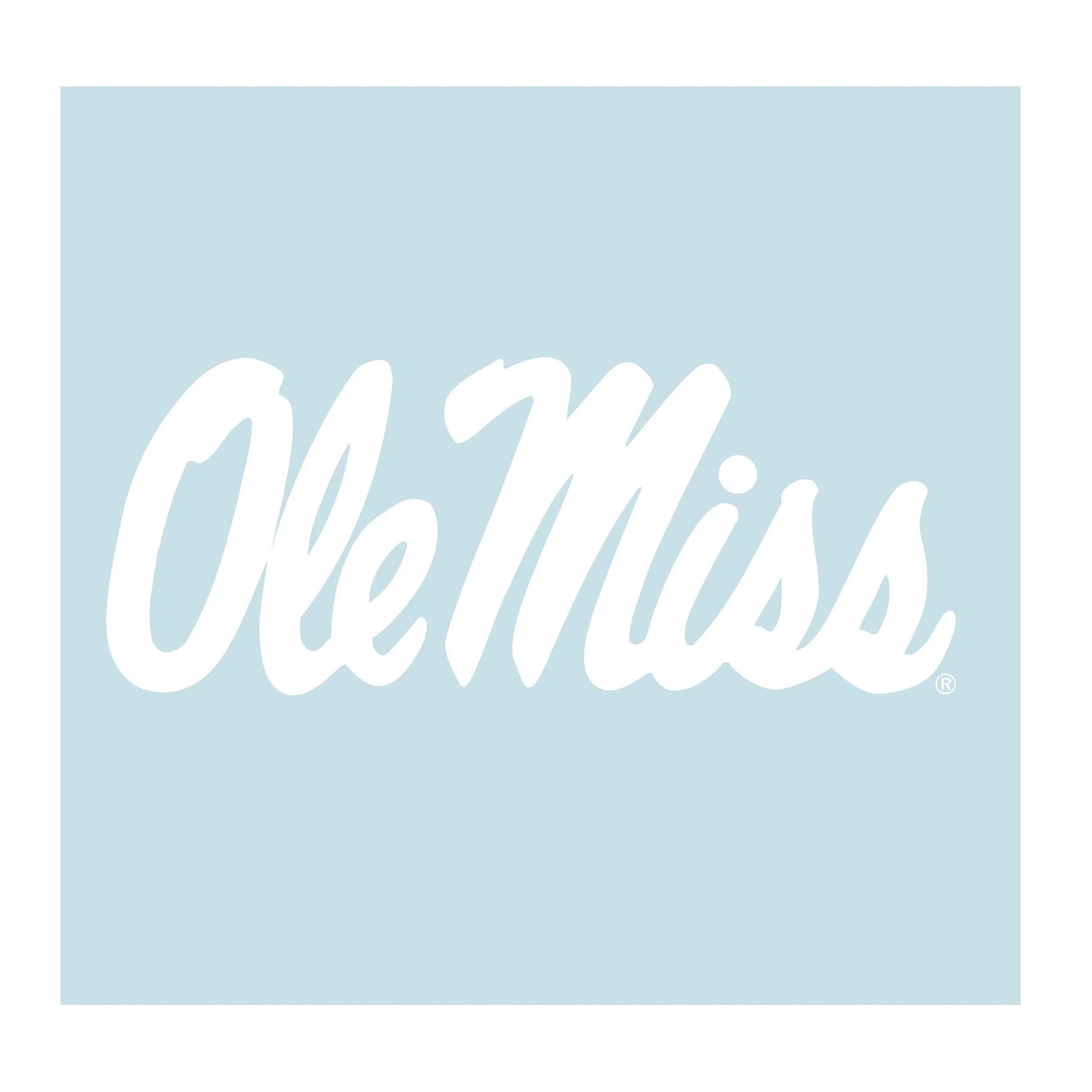 Craftique Mississippi Decal (WHT OLE MISS DECAL (3",4",6",12",18"), 6 in) Craftique