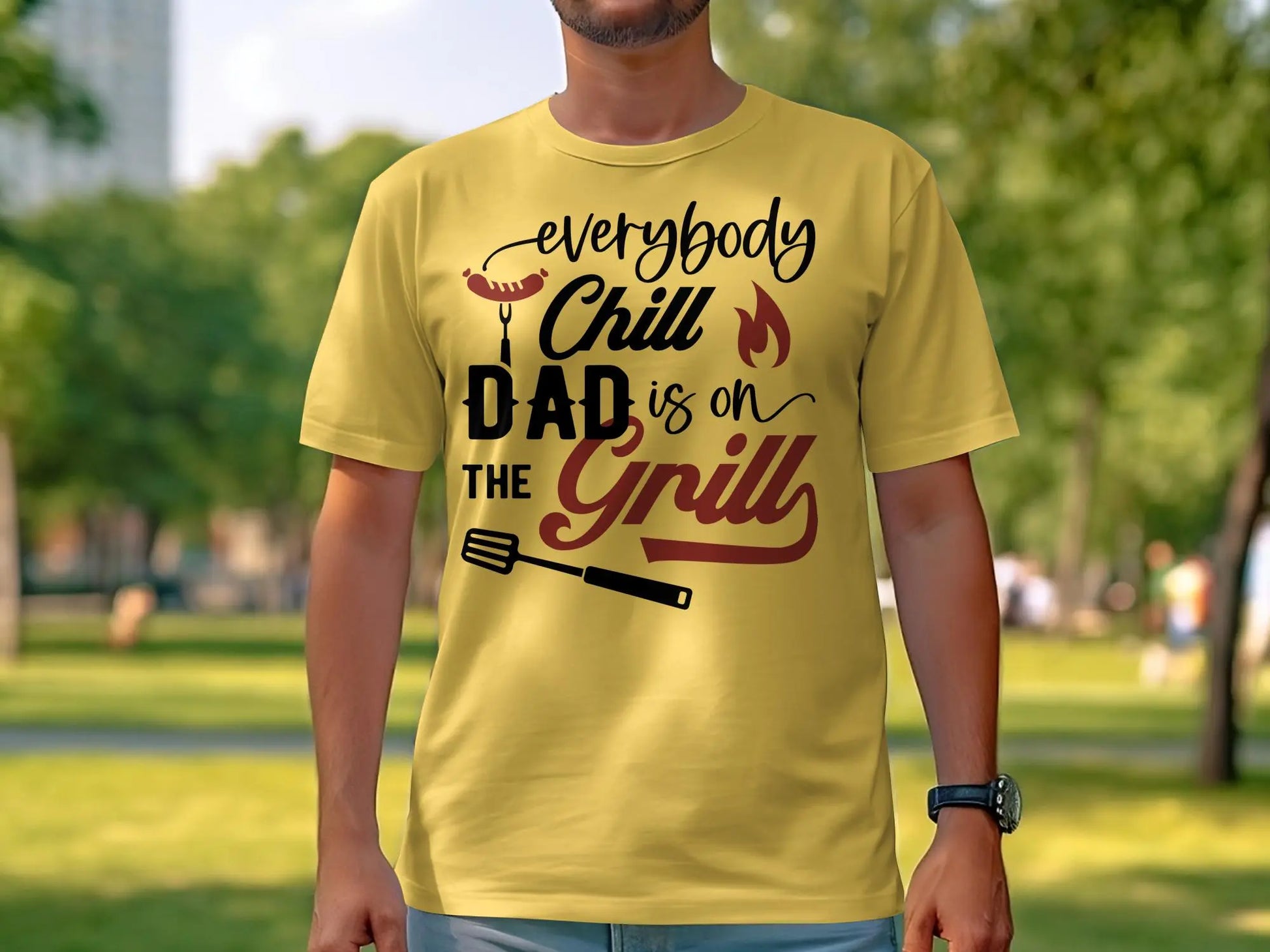 Everybody Chill Funny Apparel Tee Shirt BBQ Wear Great for Your BBQ Cookouts - Creations Unlimited