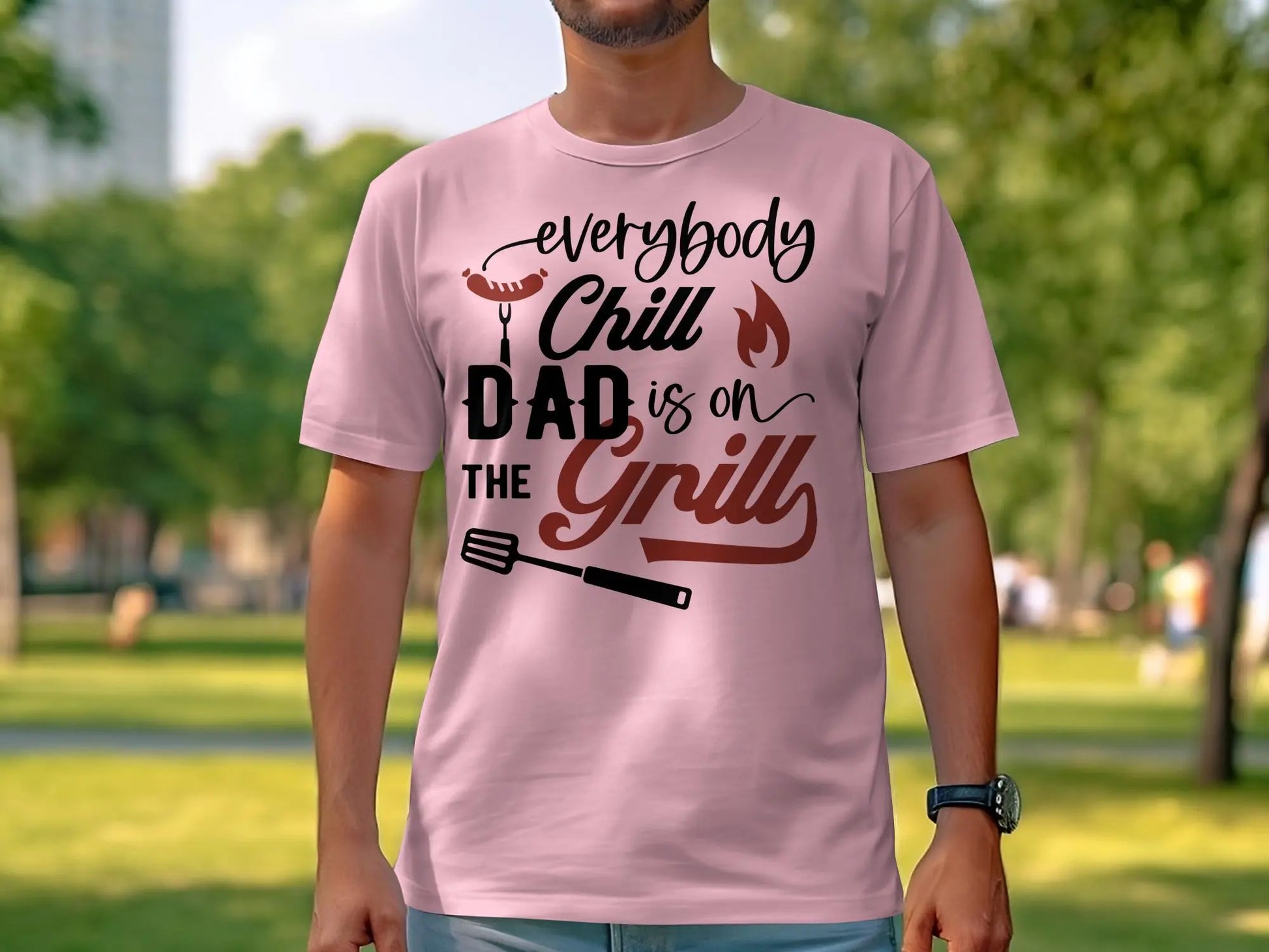 Everybody Chill Funny Apparel Tee Shirt BBQ Wear Great for Your BBQ Cookouts - Creations Unlimited