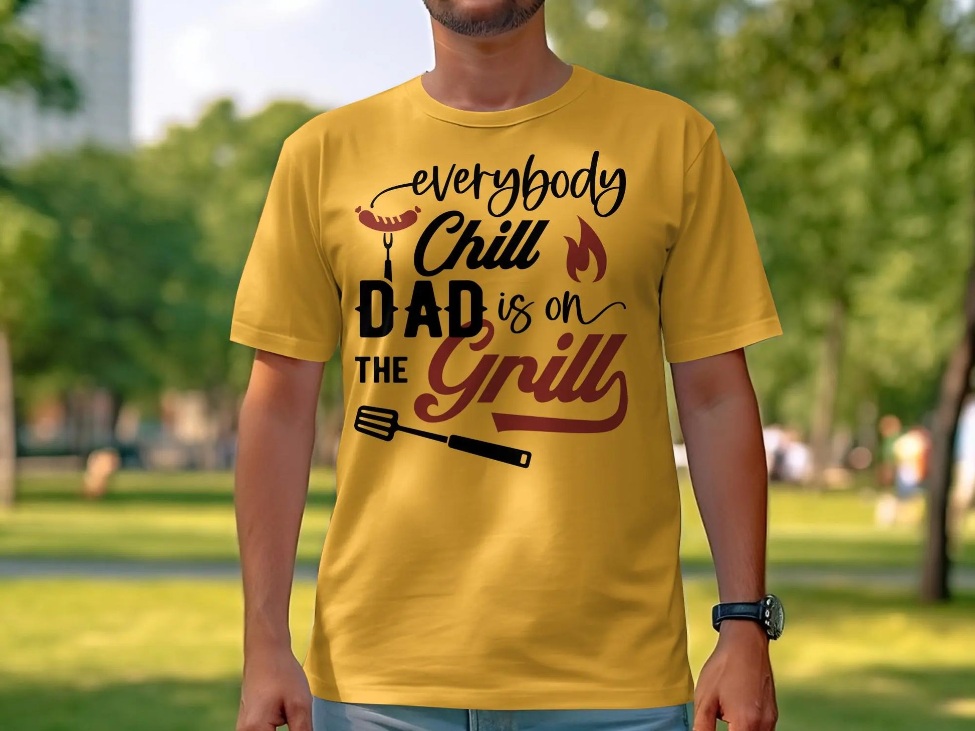 Everybody Chill Funny Apparel Tee Shirt BBQ Wear Great for Your BBQ Cookouts - Creations Unlimited