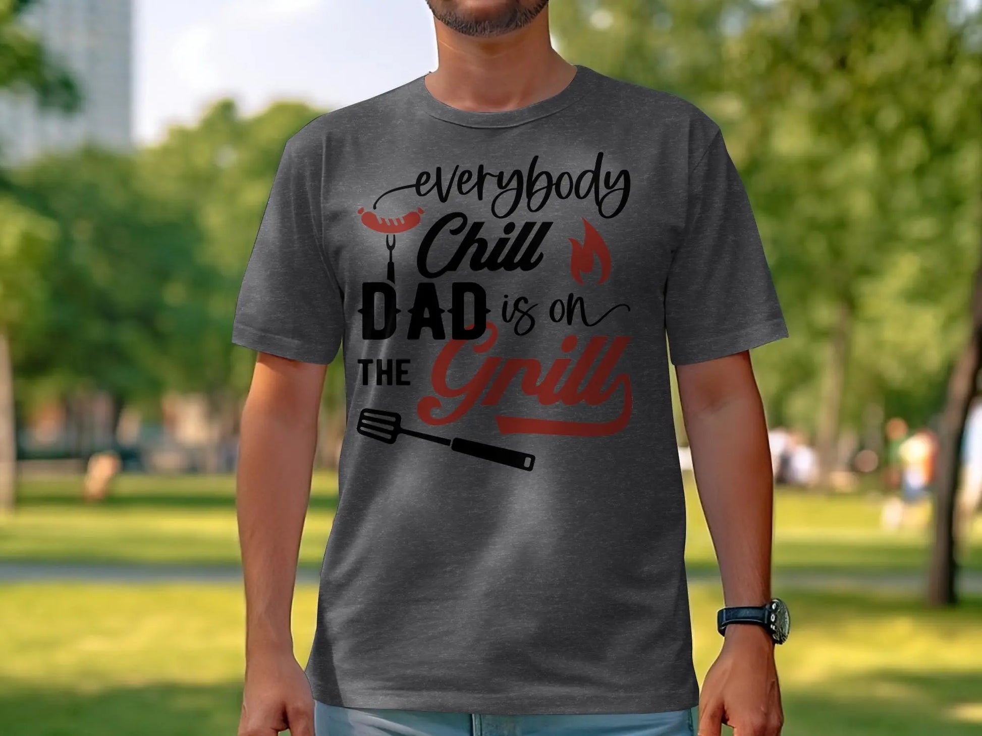 Everybody Chill Funny Apparel Tee Shirt BBQ Wear Great for Your BBQ Cookouts - Creations Unlimited