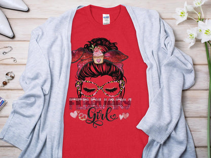February Girl Birthday T- Makes a Great Gift Quality T- All Sizes and Colors Quality Gilden Tee - Creations Unlimited