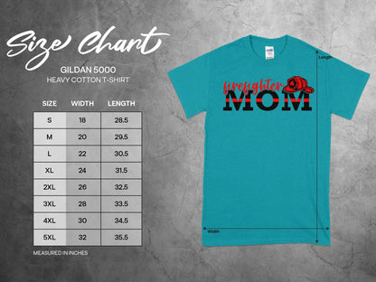 Fire Fighter Mom Tee - Shirt. Quality Gilden Tee Support a Firefighter - Creations Unlimited