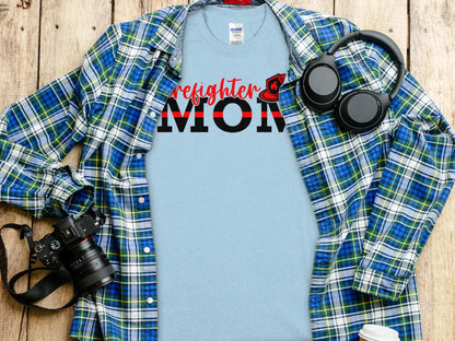 Fire Fighter Mom Tee - Shirt. Quality Gilden Tee Support a Firefighter - Creations Unlimited